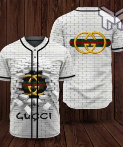 Gucci white baseball jersey shirt luxury clothing clothes sport for men women hot 2023