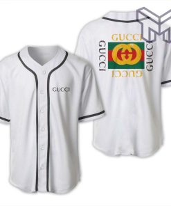 Gucci white baseball jersey shirt luxury clothing clothes sport for men women hot 2023 Type01