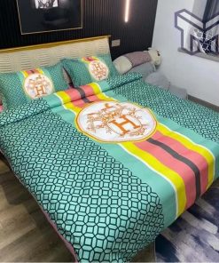 Hermes Bedding Set, Hermes Hot Luxury Brand Premium Bedding Set Bedspread Duvet Cover Set Home Decor