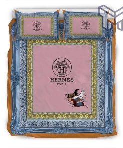 Hermes Bedding Set, Hermes Luxury French Fashion Bedding Sets Duvet Cover Bedroom Sets Bedset Bedlinen