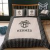 Hermes Bedding Set, Hermes New Logo Hot Luxury Brand Bedding Set Bedspread Duvet Cover Set Home Decor