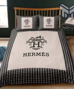 Hermes Bedding Set, Hermes New Logo Hot Luxury Brand Bedding Set Bedspread Duvet Cover Set Home Decor