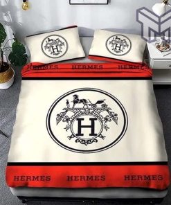 Hermes Bedding Set, Hermes New Luxury Brand Premium Bedding Set Bedspread Duvet Cover Set Home Decor