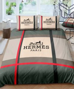 Hermes Bedding Set, Hermes New Luxury Fashion Brand Bedding Set Bedspread Duvet Cover Set