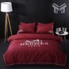 Hermes Bedding Set, Hermes Red Luxury Brand Premium Bedding Set Bedspread Duvet Cover Set Home Decor