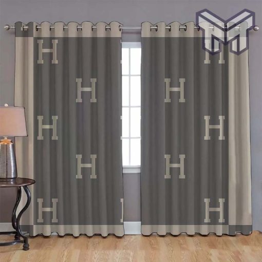 Hermes Grey Window Curtain Luxury Fashion Premium Home Decor