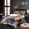 Hermes Yellow Navy Premium Luxury Brand Bedding Set Duvet Cover Home Decor Special Gift