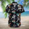 Hockey Lover Tropical Hawaiian Graphic Print Short Sleeve Hawaiian Casual Shirt