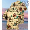 Horse Cowboy Hawaiian Graphic Print Short Sleeve Hawaiian Shirt