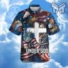 Jesus One Nation Under God Hawaiian Graphic Print Short Sleeve Hawaiian Shirt