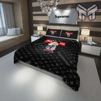 LV Supreme Dragon Ball Luxury Brand Bedding Set Bedspread Duvet Cover Set Home Decor