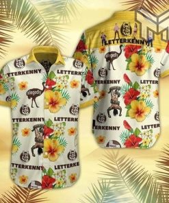 Letterkenny Hawaiian Graphic Print Short Sleeve Hawaiian Casual Shirt