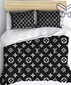 Louis Vuiton Black Luxury Fashion Brand Bedding Set