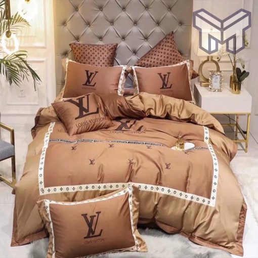 Louis Vuitton Amazing Logo Brand Bedding Set Bedspread Duvet Cover Set Home Decor