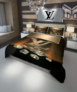 Louis Vuitton Bedding Set, Louis Vuitton Diamond Bedding Set, Home Decor