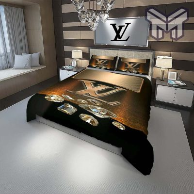 Louis Vuitton Bedding Set, Louis Vuitton Diamond Bedding Set, Home Decor