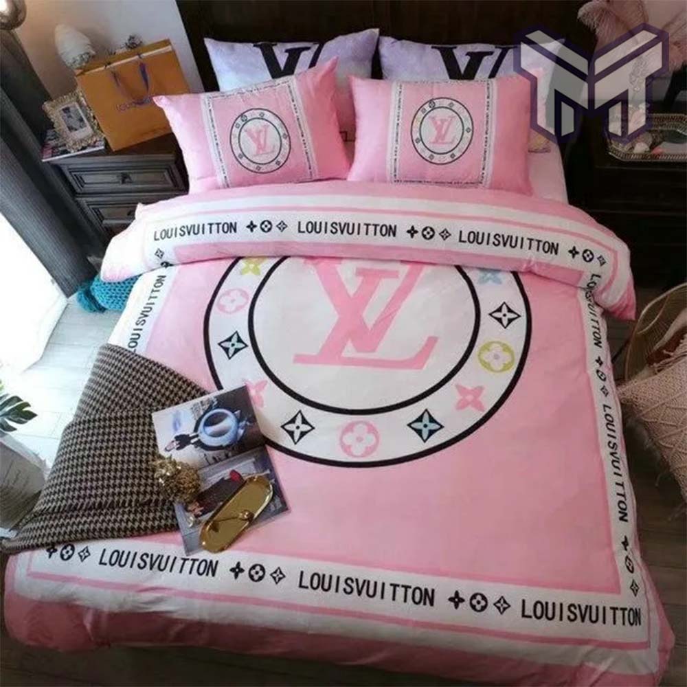 pink louis vuitton bed set