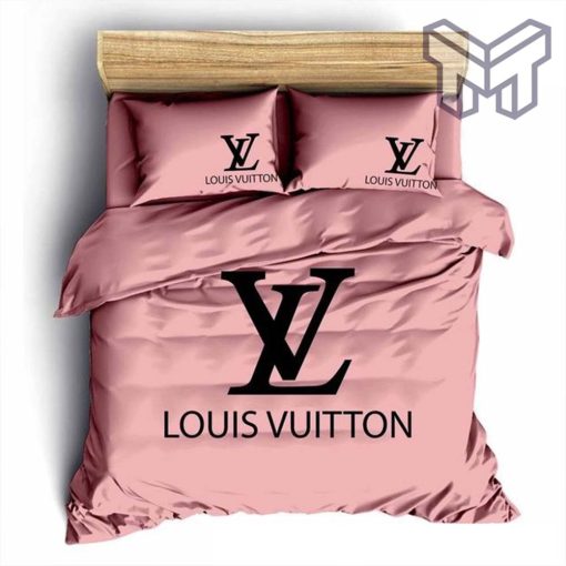 Louis Vuitton Bedding Set, Louis Vuitton Pinky Bedding Set, Duvet Cover, Bedspread, Home Decor