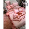 Louis Vuitton Bedding Set, Louis Vuitton Pinky Bedspread, Duvet Cover Set, Home Decor