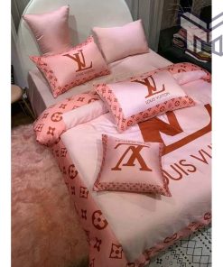 Louis Vuitton Bedding Set, Louis Vuitton Pinky Bedspread, Duvet Cover Set, Home Decor