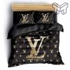 Louis Vuitton Bedding Set,Louis Vuitton Black Golden Bedding Set, Bedspread, Duvet Cover Set