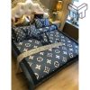 Louis Vuitton Bedding Set,Louis Vuitton Blue And Black Bedding Set, Bedspread, Duvet Cover Set Home Decor