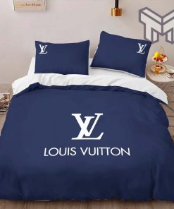 Louis Vuitton Bedding Set,Louis Vuitton Blue Bedding Set, LV Home Decor