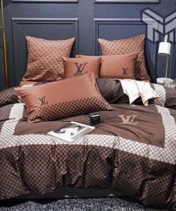 Louis Vuitton Bedding Set,Louis Vuitton Brown Bedding Set, LV Home Decor