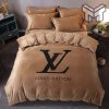 Louis Vuitton Bedding Set,Louis Vuitton Brown Brand Bedding Set Bedspread Duvet Cover Set Home Decor