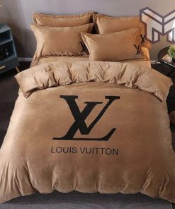 Louis Vuitton Bedding Set,Louis Vuitton Brown Brand Bedding Set Bedspread Duvet Cover Set Home Decor