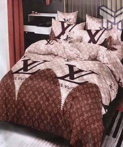 Louis Vuitton Bedding Set,Louis Vuitton Brown Pinky Bedding Set, Home Decor