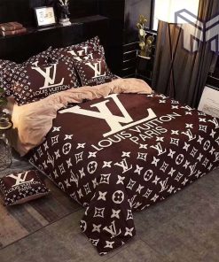 Louis Vuitton Bedding Set,Louis Vuitton Brown White Bedding Set, Home Decor