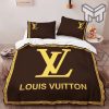 Louis Vuitton Bedding Set,Louis Vuitton Brown Yellow Bedding Set, LV Bedding set Home Decor