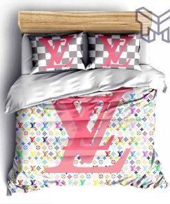 Louis Vuitton Bedding Set,Louis Vuitton Colorful Bedding Set, Bedspread, Duvet Cover Set