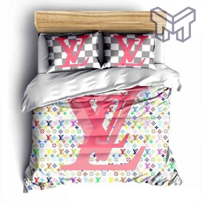 Louis Vuitton Bedding Set,Louis Vuitton Colorful Bedding Set, Bedspread, Duvet Cover Set