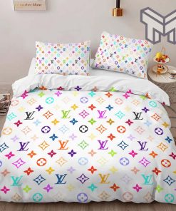 Louis Vuitton Bedding Set,Louis Vuitton Colorful Bedding Set, Bedspread, Duvet Cover Set Home Decor