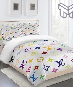 Louis Vuitton Bedding Set,Louis Vuitton Colorful Bedding Set Home Decor