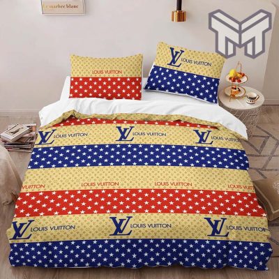 Louis Vuitton Bedding Set,Louis Vuitton Colorful Bedding Set, LV Bedding set Home Decor