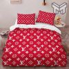 Louis Vuitton Bedding Set,Louis Vuitton Red Bedding Set, Louis Vuitton Comforter Sets,Home Decor