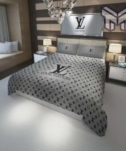 Louis Vuitton Bedding Set,Louis Vuitton Grey Bedding Set, Bedspread, Duvet Cover Set, Home Decor