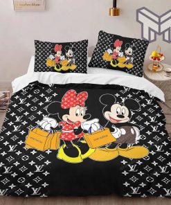 Louis Vuitton Bedding Set,Louis Vuitton Mickey Mouse Bedding Set, Bedspread, Duvet Cover Set