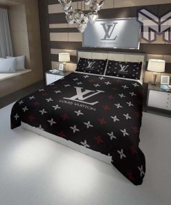 Louis Vuitton Black Bedding Set,Bed Sets, Bedroom Sets, Comforter Sets, Duvet Cover, Bedspread Home Decor