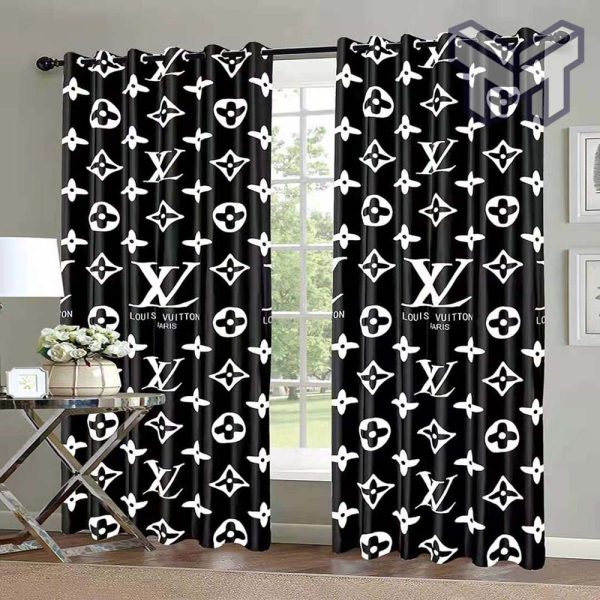 Louis vuitton lv window curtains hot 2023 set for living room