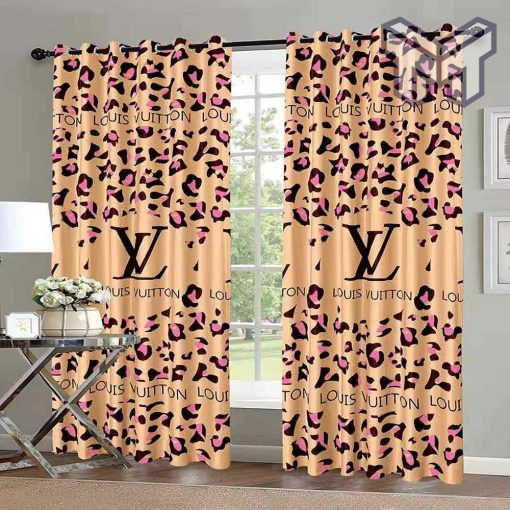 Louis Vuitton Logo Fashion Luxury Brand Window Curtain Home Decor