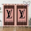 Louis Vuitton Pinky Fashion Logo Luxury Brand Window Curtain Home Decor