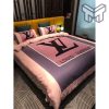 Louis Vuitton Purple Pinky Luxury Brand Bedding Set Duvet Cover Home Decor