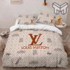 Louis Vuitton Red Logo Luxury Brand High-End Bedding Set LV Home Decor