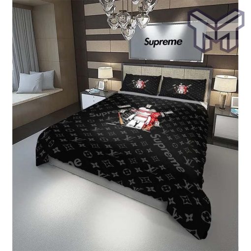 Louis Vuitton Supreme Bearbrick Luxury Brand Bedding Set Duvet Cover Bedspread Home Decor