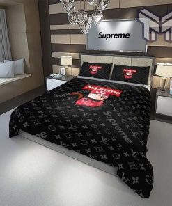 Louis Vuitton Supreme Dragon Ball Luxury Brand High-End Bedding Set LV Home Decor