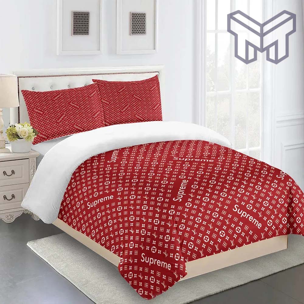 Supreme Louis Vuitton Fashion Luxury Brand Bedding Sets, Bedding, Bedroom  Decor , Decorations For Home Bedding Sets